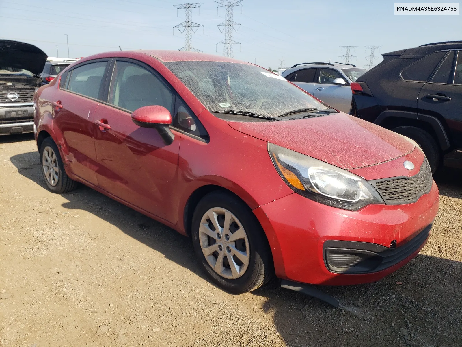 KNADM4A36E6324755 2014 Kia Rio Lx