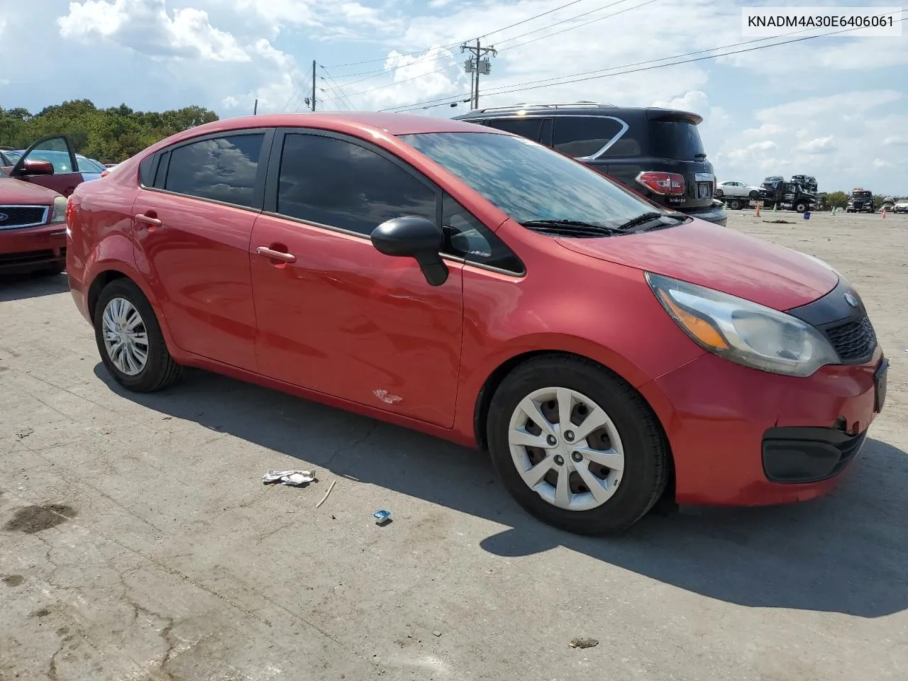 2014 Kia Rio Lx VIN: KNADM4A30E6406061 Lot: 69777404