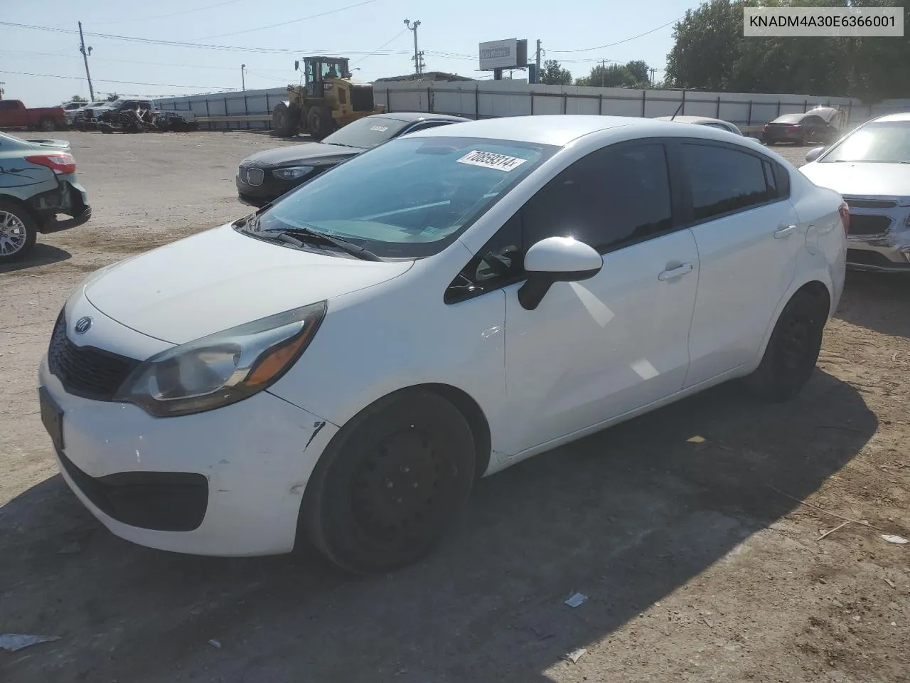 2014 Kia Rio Lx VIN: KNADM4A30E6366001 Lot: 70859314