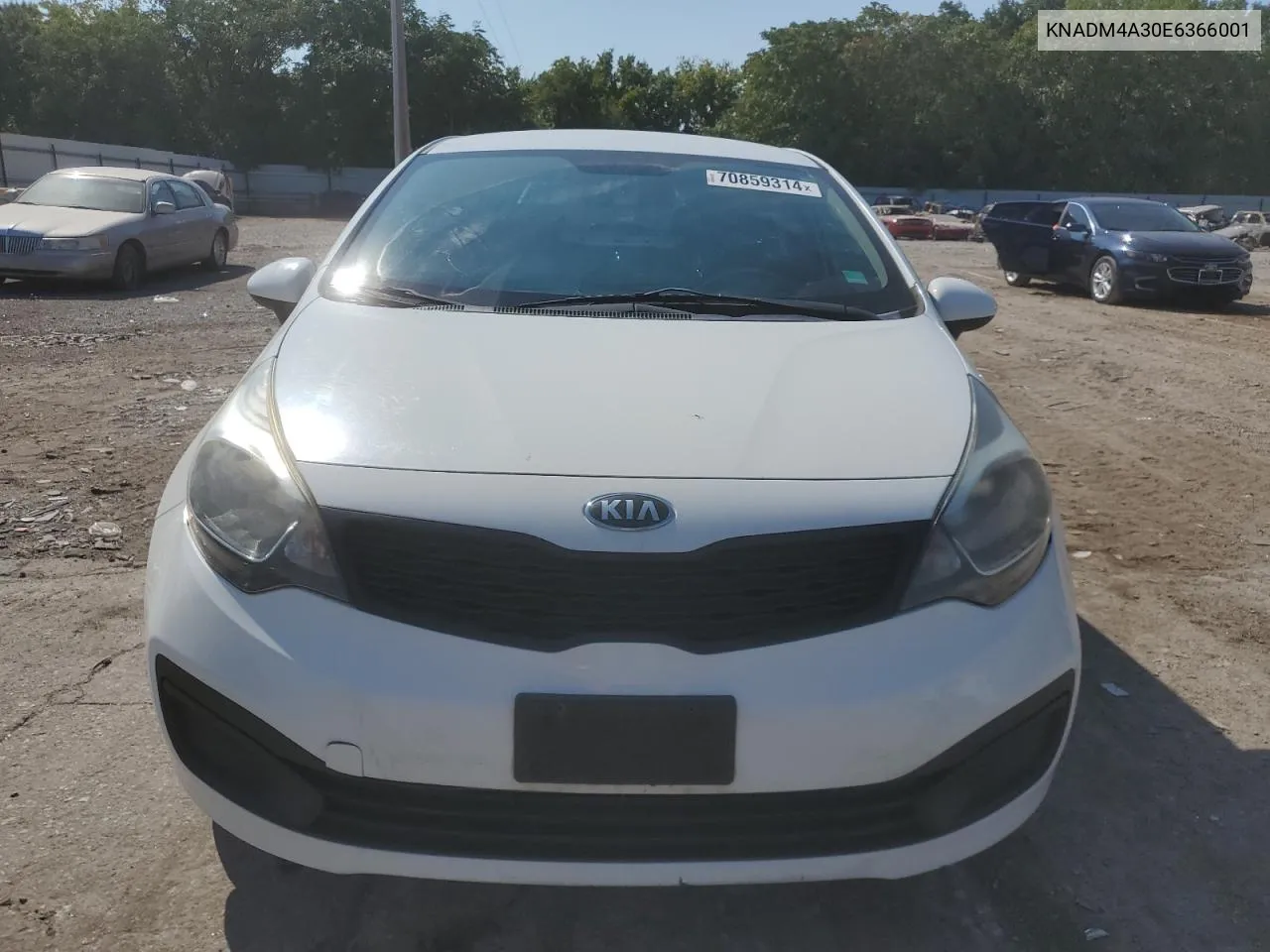 2014 Kia Rio Lx VIN: KNADM4A30E6366001 Lot: 70859314