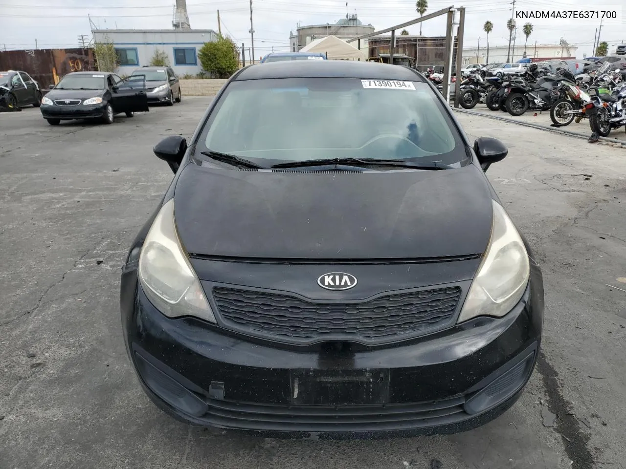 2014 Kia Rio Lx VIN: KNADM4A37E6371700 Lot: 71390194