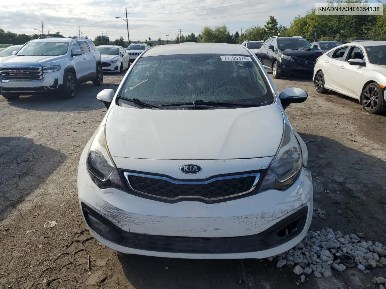 2014 Kia Rio Ex VIN: KNADN4A34E6354138 Lot: 71796374