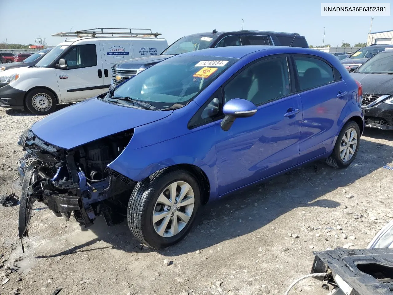 KNADN5A36E6352381 2014 Kia Rio Ex