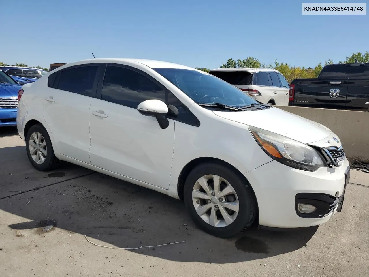 KNADN4A33E6414748 2014 Kia Rio Ex