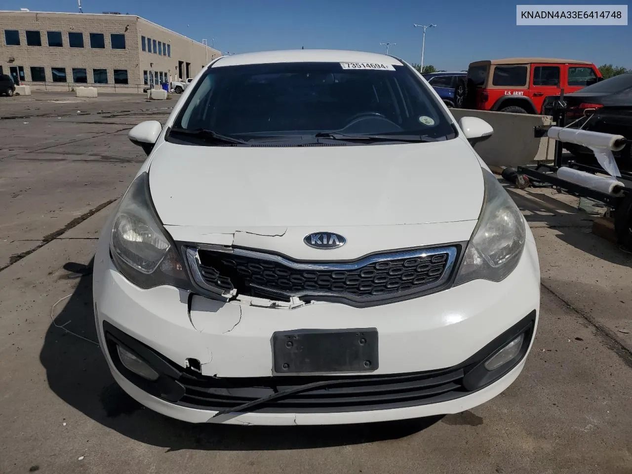 2014 Kia Rio Ex VIN: KNADN4A33E6414748 Lot: 73514694