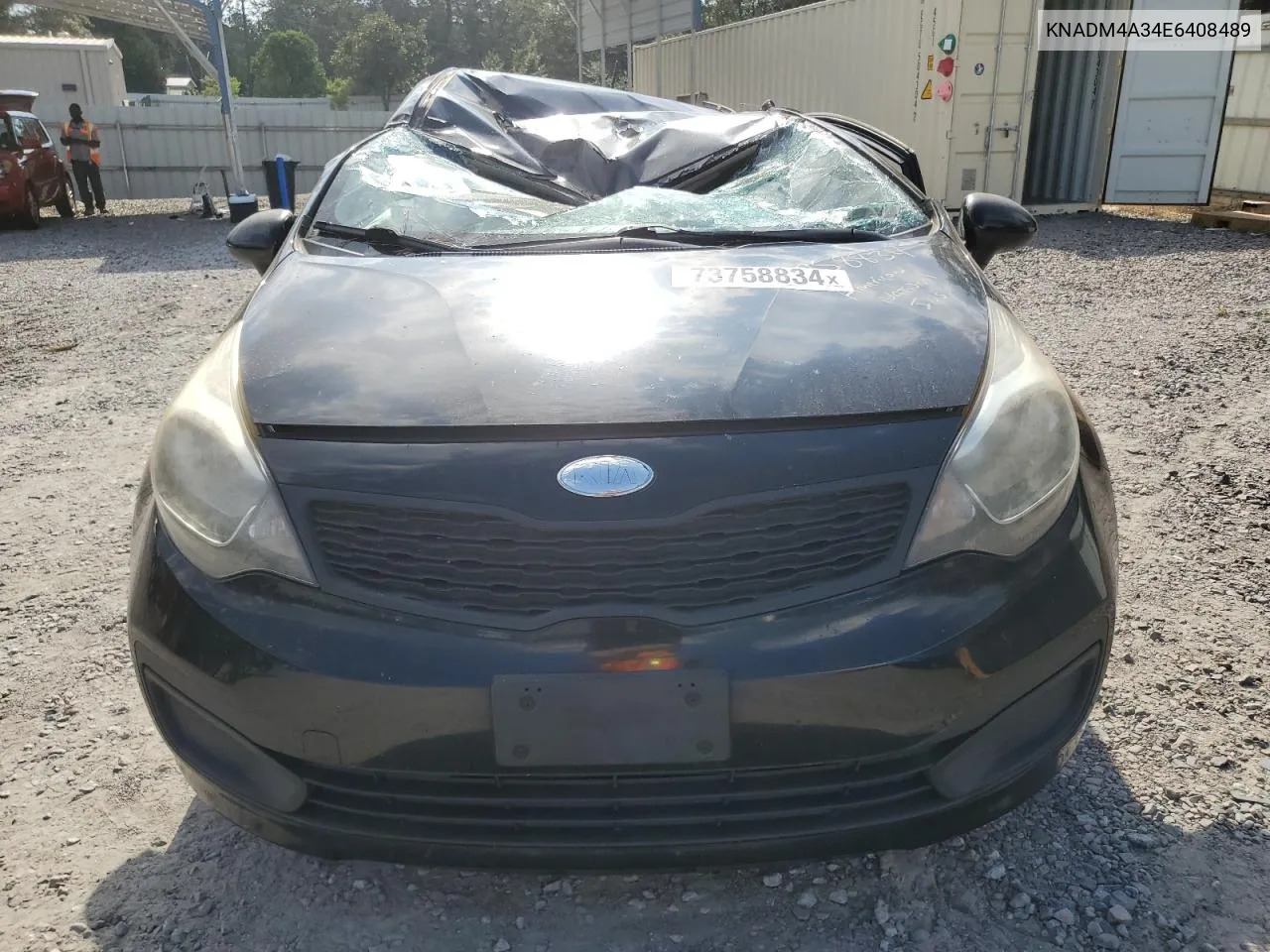 2014 Kia Rio Lx VIN: KNADM4A34E6408489 Lot: 73758834