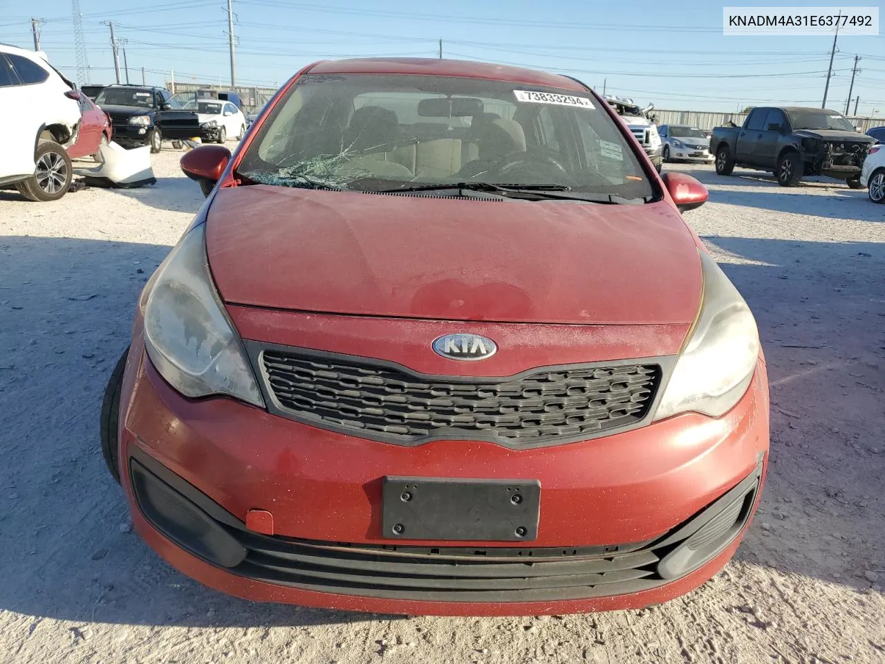 KNADM4A31E6377492 2014 Kia Rio Lx