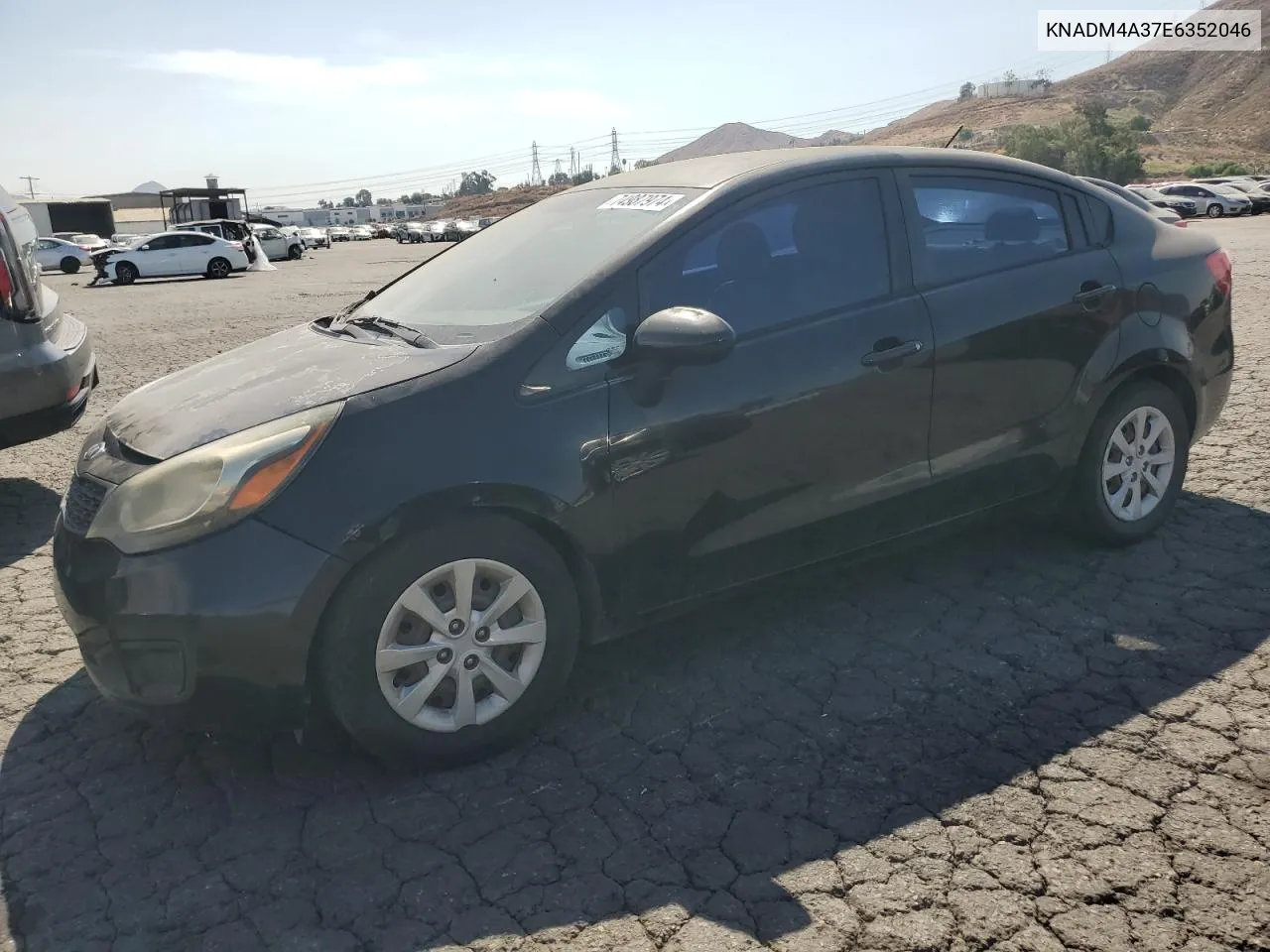 2014 Kia Rio Lx VIN: KNADM4A37E6352046 Lot: 74987974