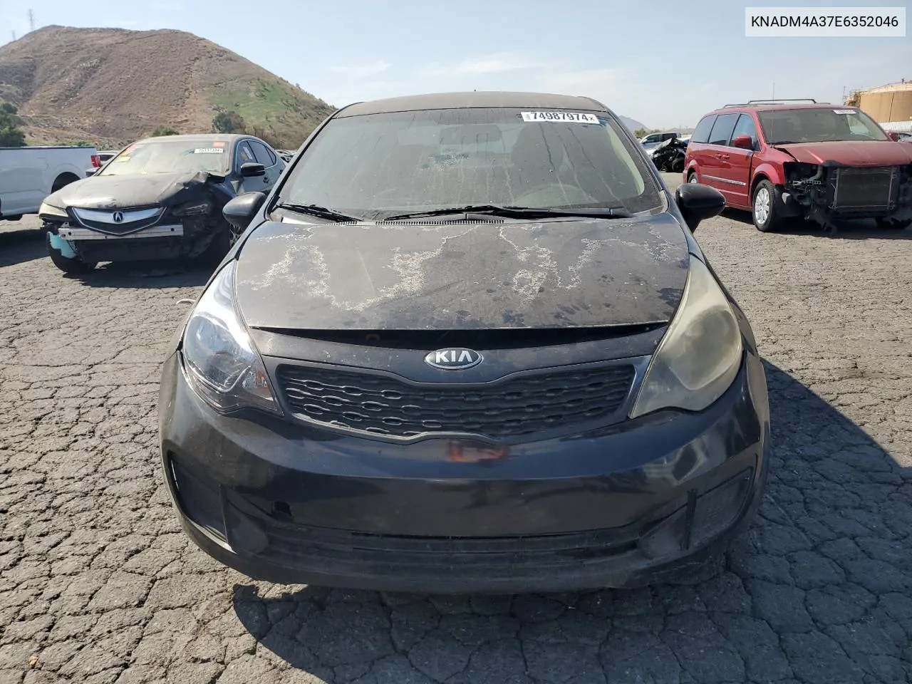 2014 Kia Rio Lx VIN: KNADM4A37E6352046 Lot: 74987974