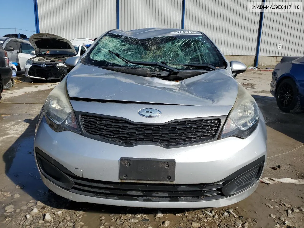 2014 Kia Rio Lx VIN: KNADM4A39E6417110 Lot: 75284774