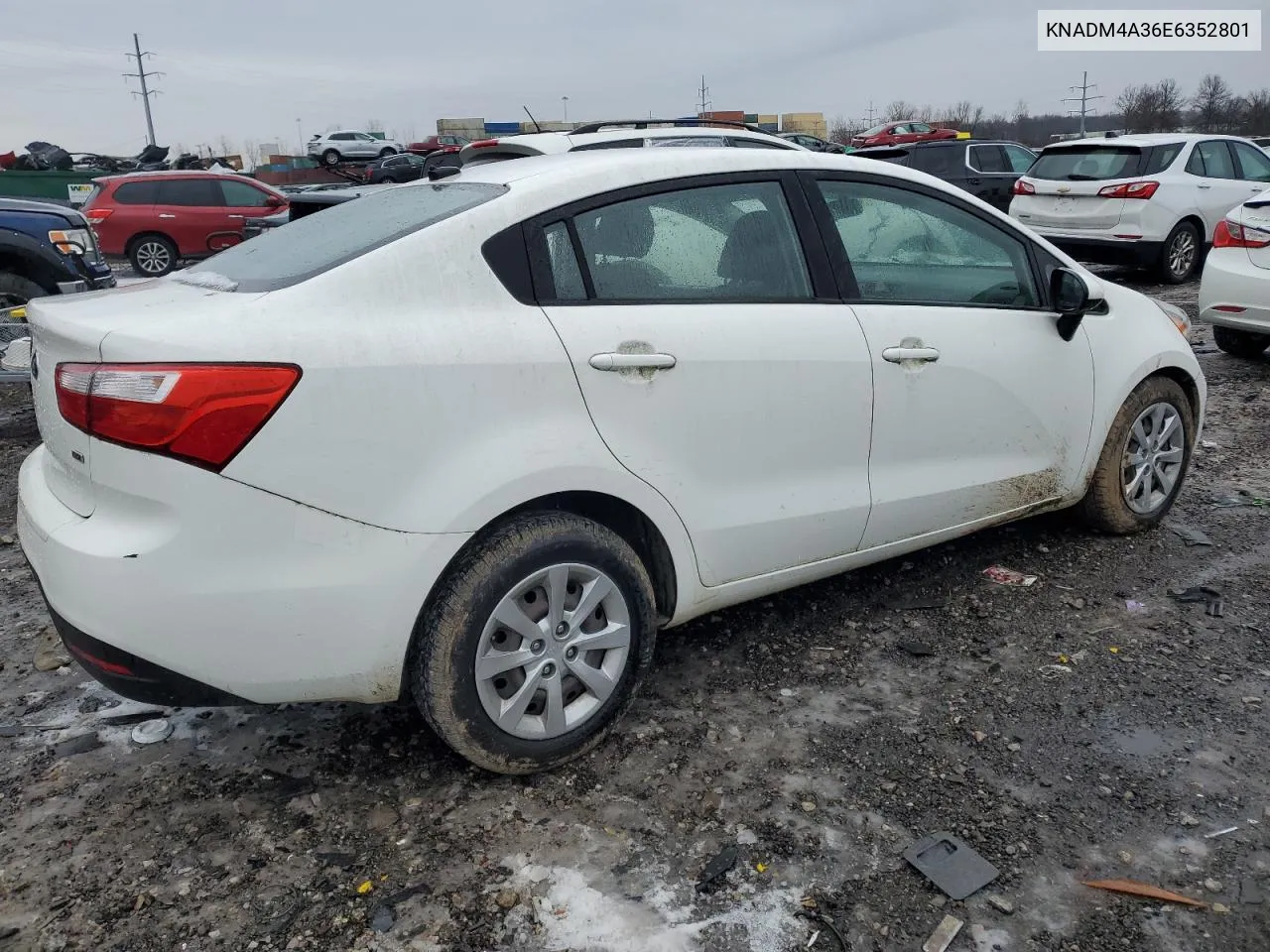 2014 Kia Rio Lx VIN: KNADM4A36E6352801 Lot: 76453234