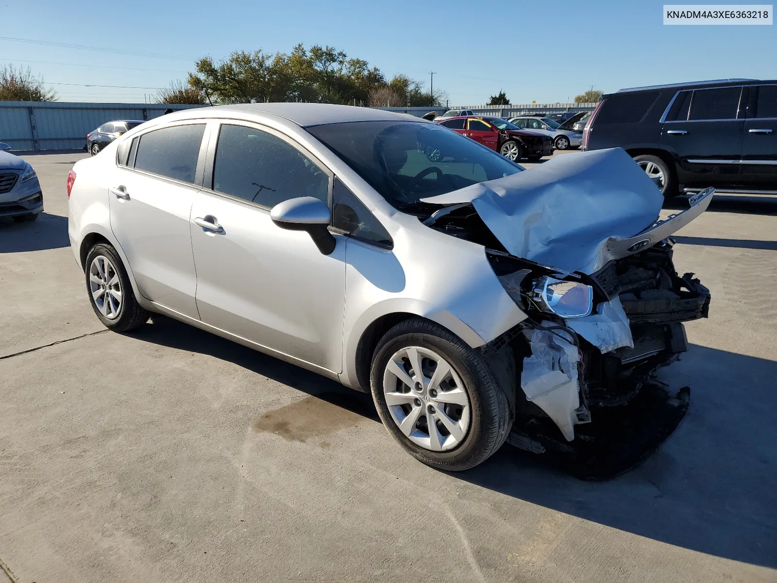 2014 Kia Rio Lx VIN: KNADM4A3XE6363218 Lot: 77477973