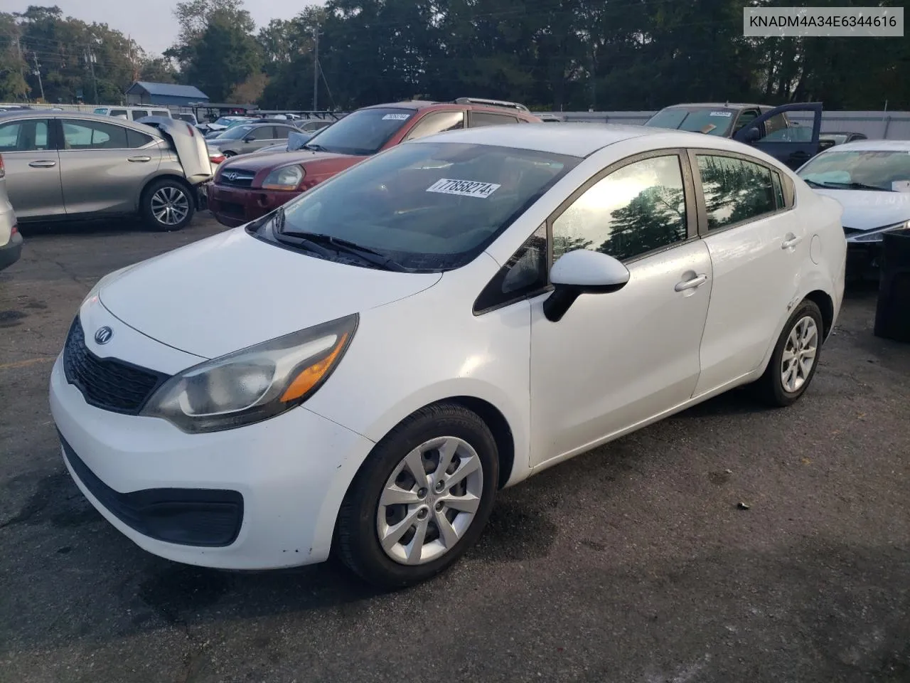 KNADM4A34E6344616 2014 Kia Rio Lx