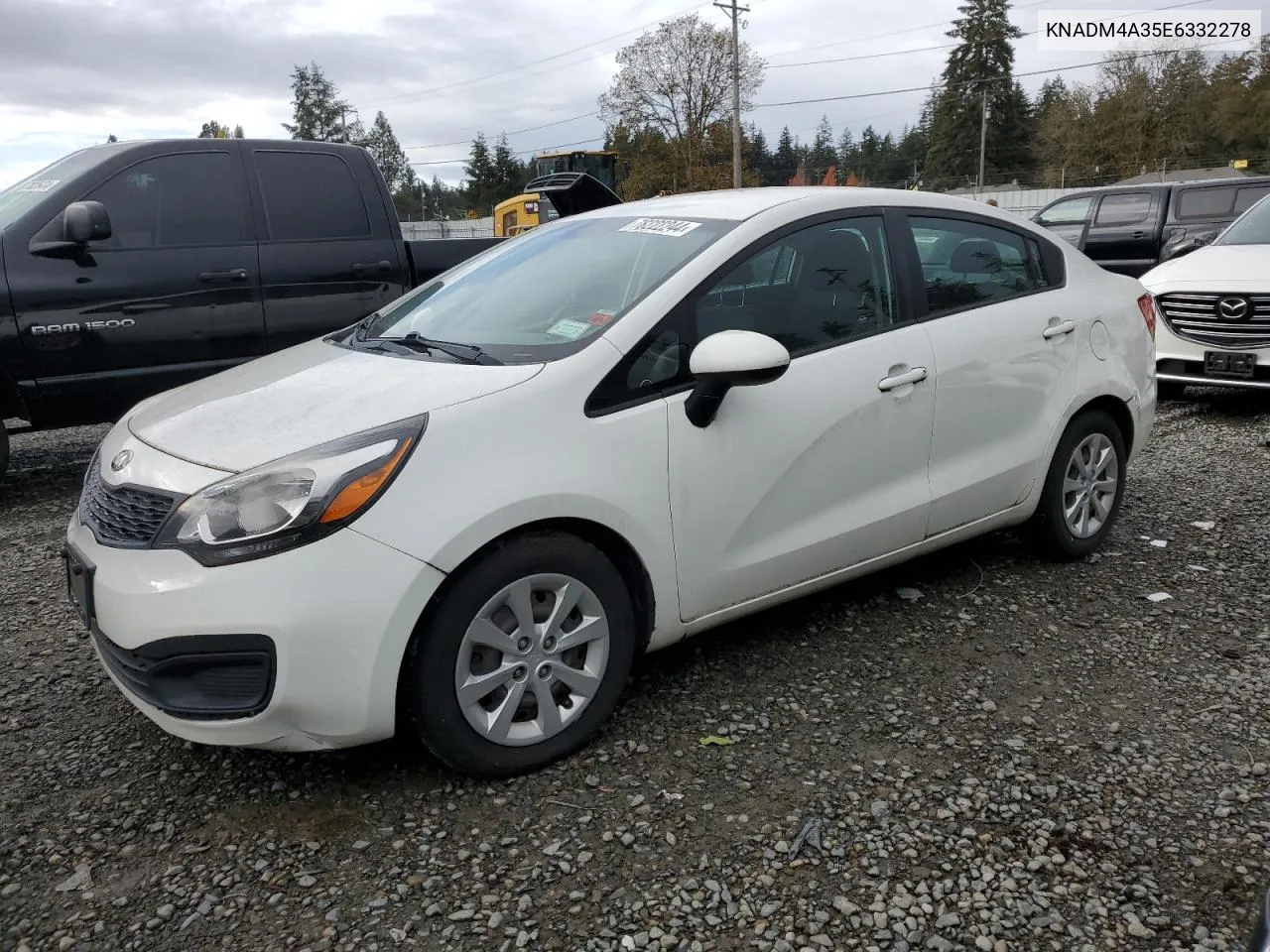 2014 Kia Rio Lx VIN: KNADM4A35E6332278 Lot: 78222244