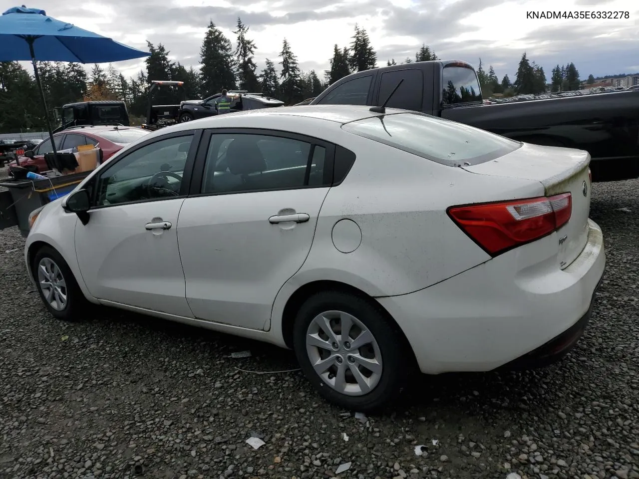 2014 Kia Rio Lx VIN: KNADM4A35E6332278 Lot: 78222244