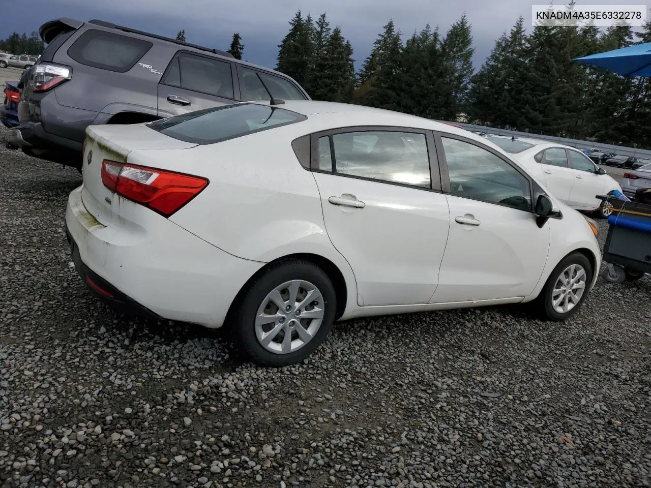 2014 Kia Rio Lx VIN: KNADM4A35E6332278 Lot: 78222244