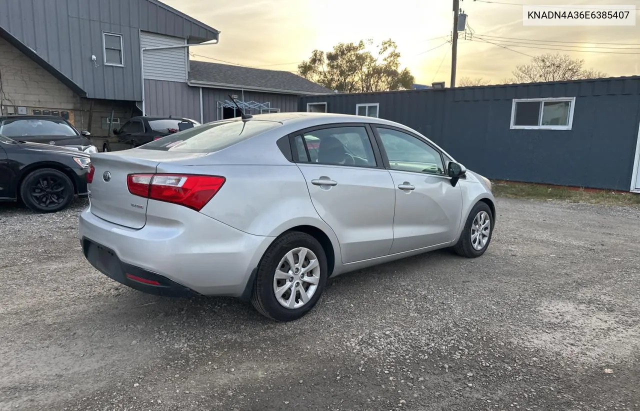 2014 Kia Rio Ex VIN: KNADN4A36E6385407 Lot: 78743454