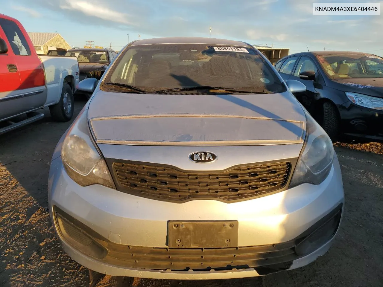 2014 Kia Rio Lx VIN: KNADM4A3XE6404446 Lot: 80893194