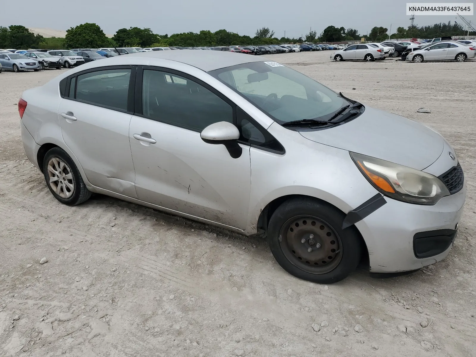 2015 Kia Rio Lx VIN: KNADM4A33F6437645 Lot: 62415154