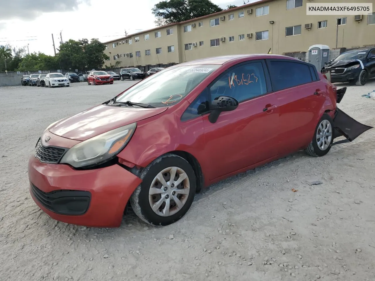 2015 Kia Rio Lx VIN: KNADM4A3XF6495705 Lot: 66786924