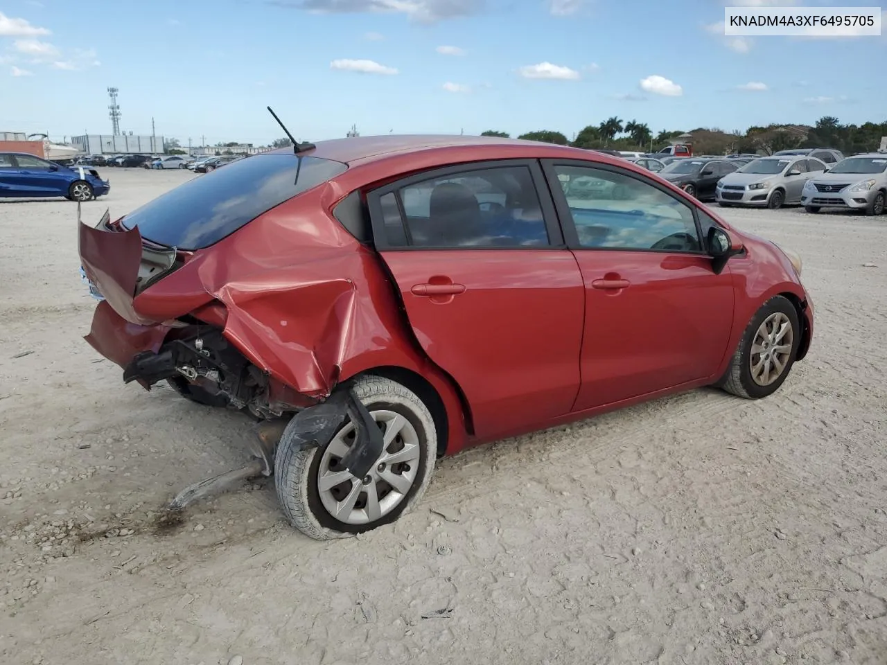 2015 Kia Rio Lx VIN: KNADM4A3XF6495705 Lot: 66786924