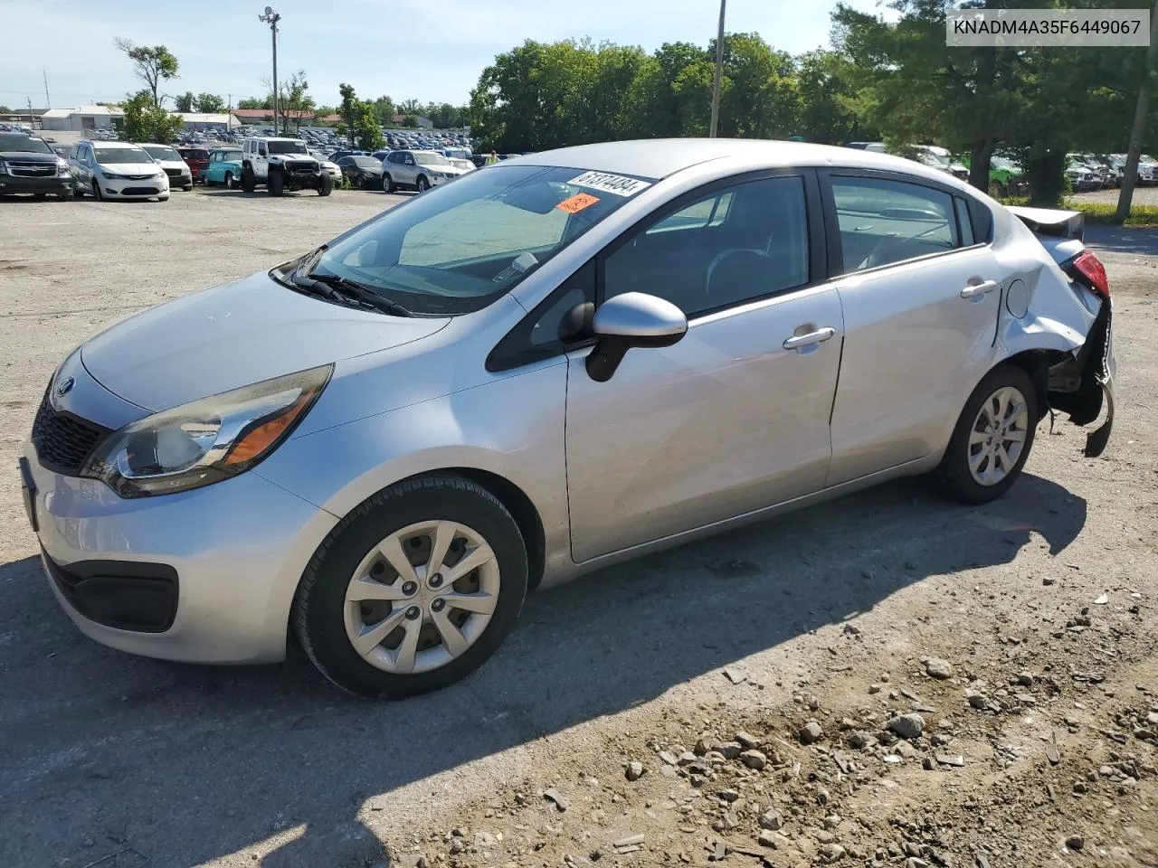 2015 Kia Rio Lx VIN: KNADM4A35F6449067 Lot: 70750334