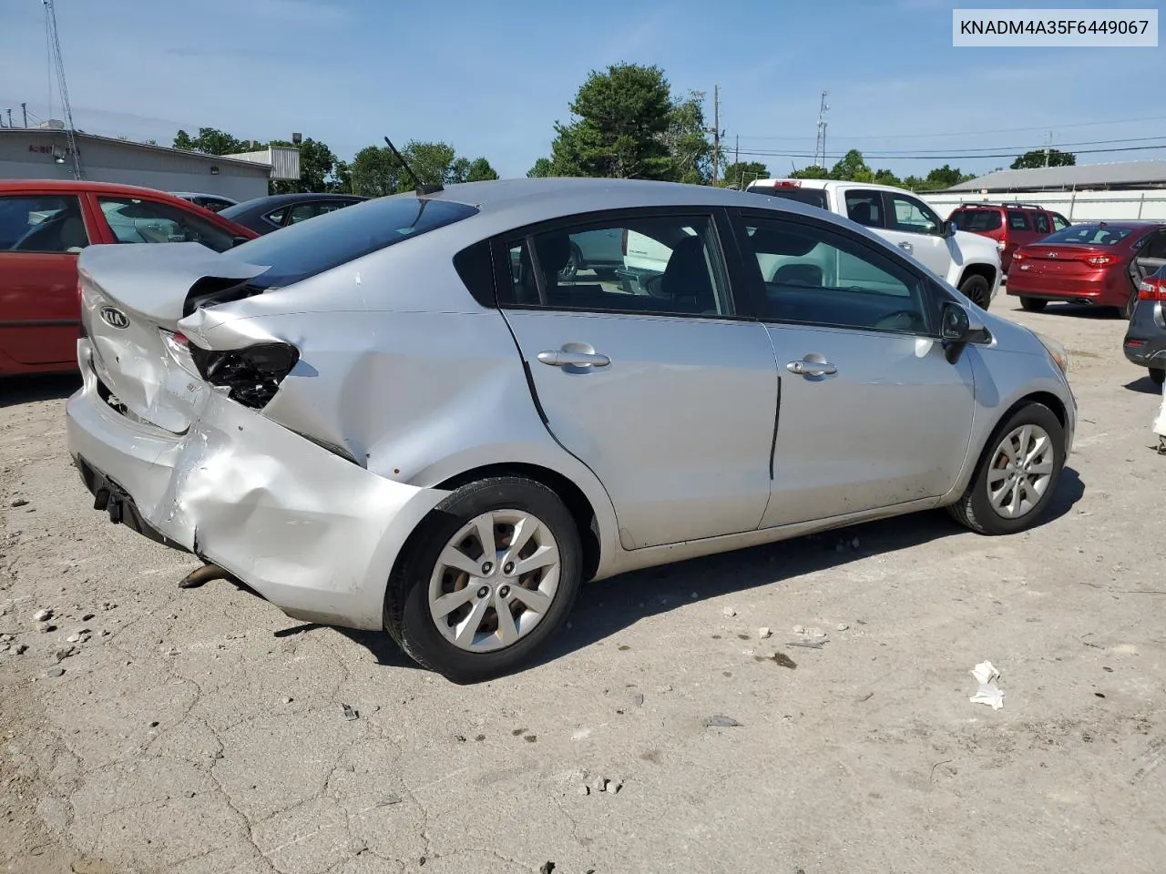 2015 Kia Rio Lx VIN: KNADM4A35F6449067 Lot: 70750334