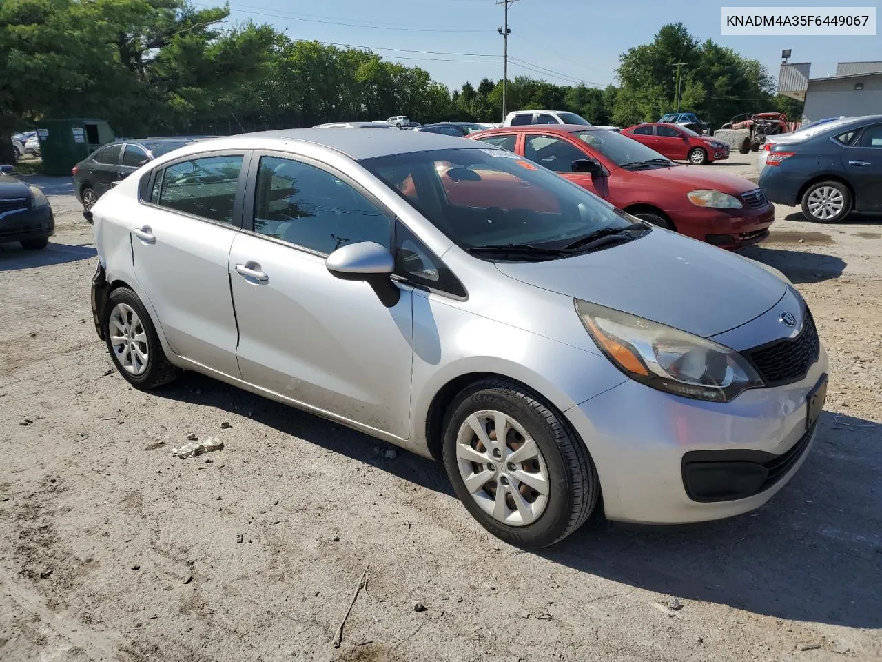 2015 Kia Rio Lx VIN: KNADM4A35F6449067 Lot: 70750334