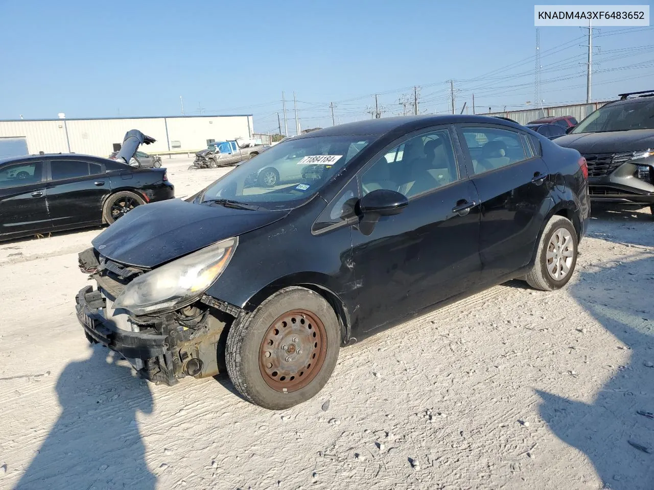 2015 Kia Rio Lx VIN: KNADM4A3XF6483652 Lot: 71884184