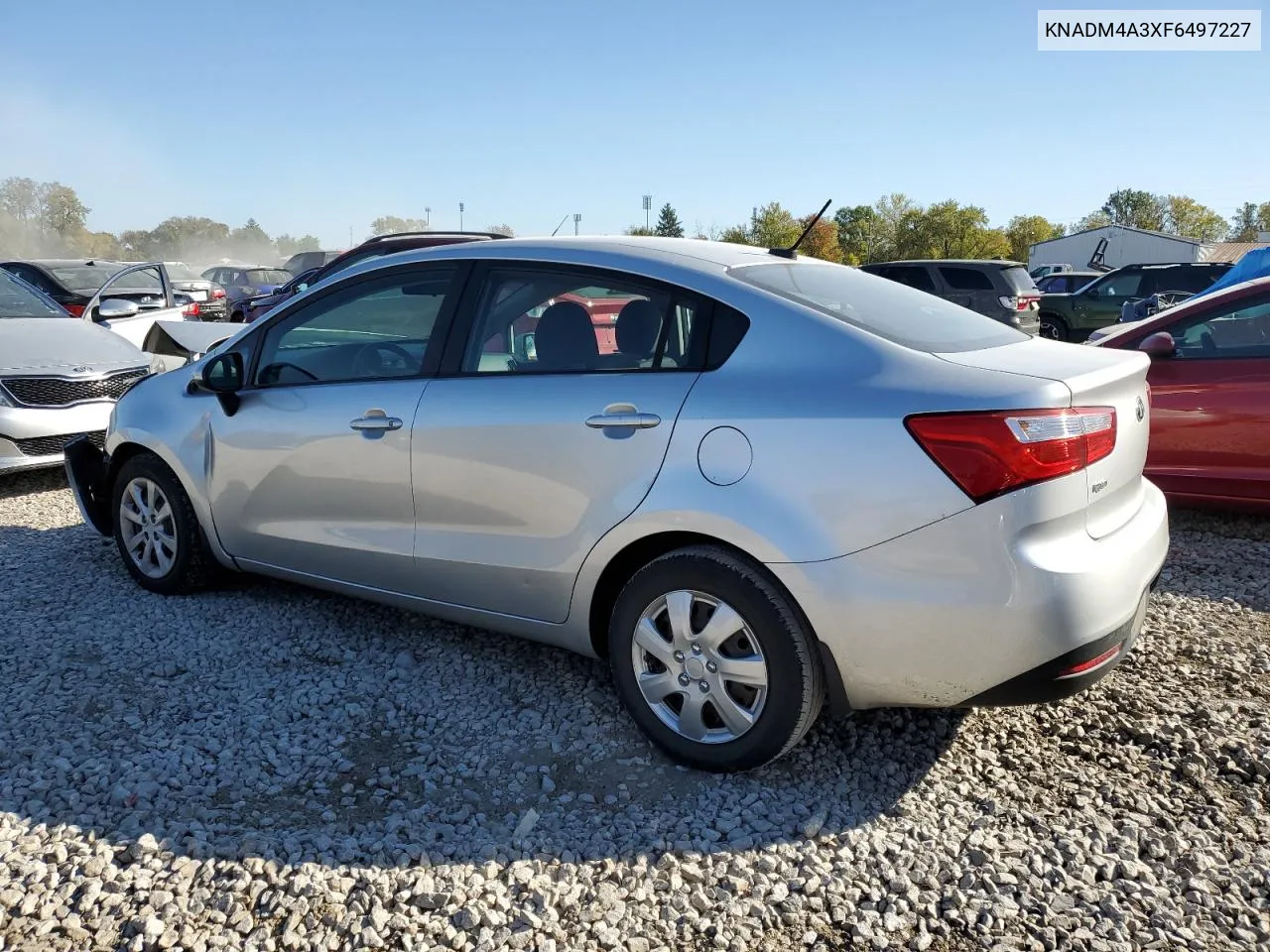 2015 Kia Rio Lx VIN: KNADM4A3XF6497227 Lot: 75398084