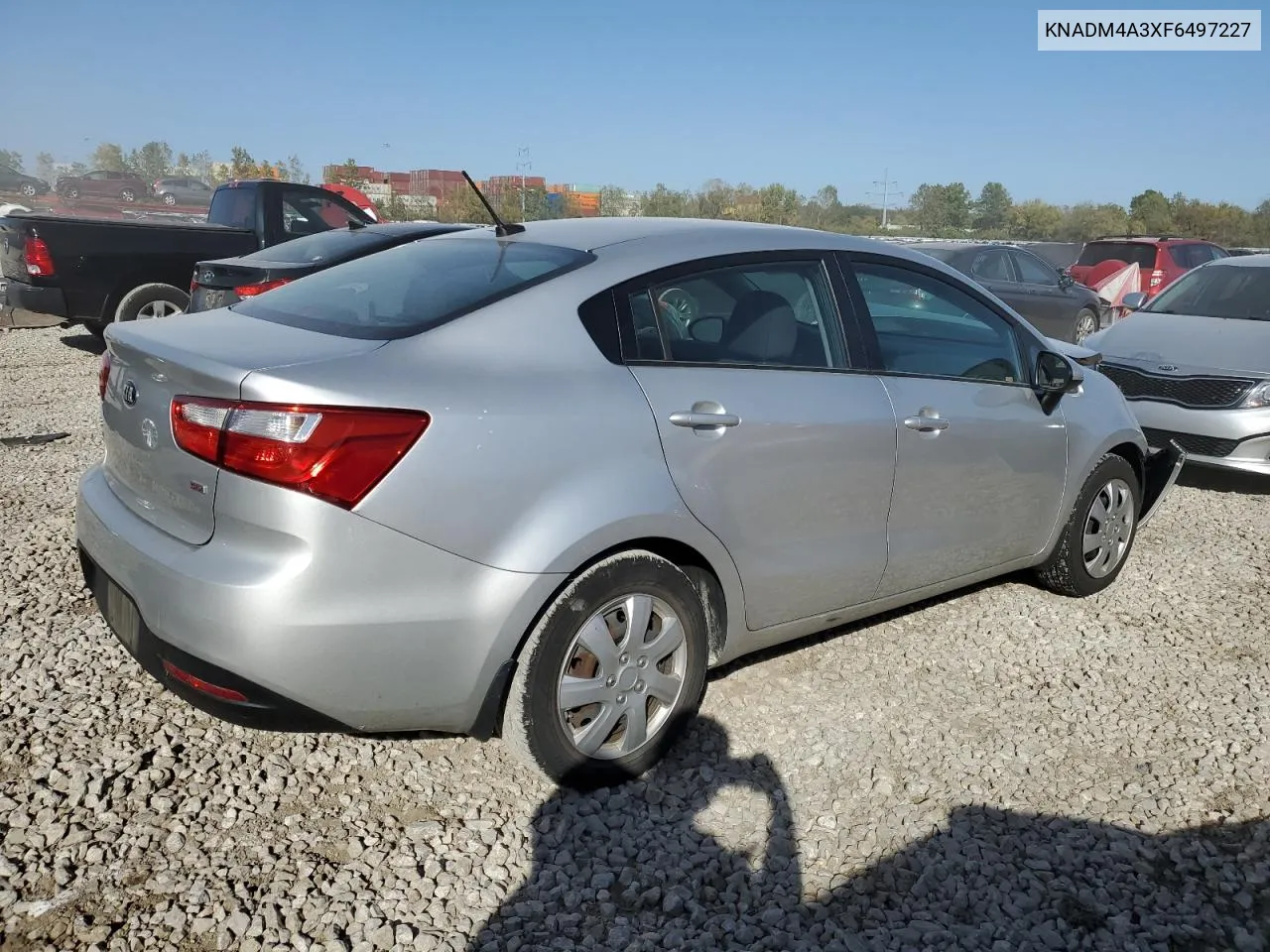 2015 Kia Rio Lx VIN: KNADM4A3XF6497227 Lot: 75398084