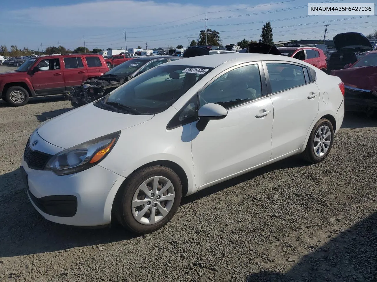 2015 Kia Rio Lx VIN: KNADM4A35F6427036 Lot: 75676404