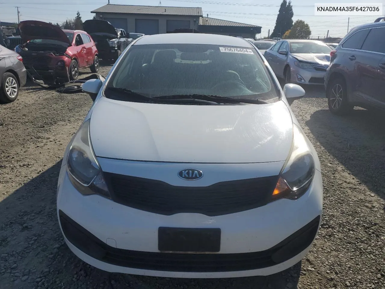 2015 Kia Rio Lx VIN: KNADM4A35F6427036 Lot: 75676404