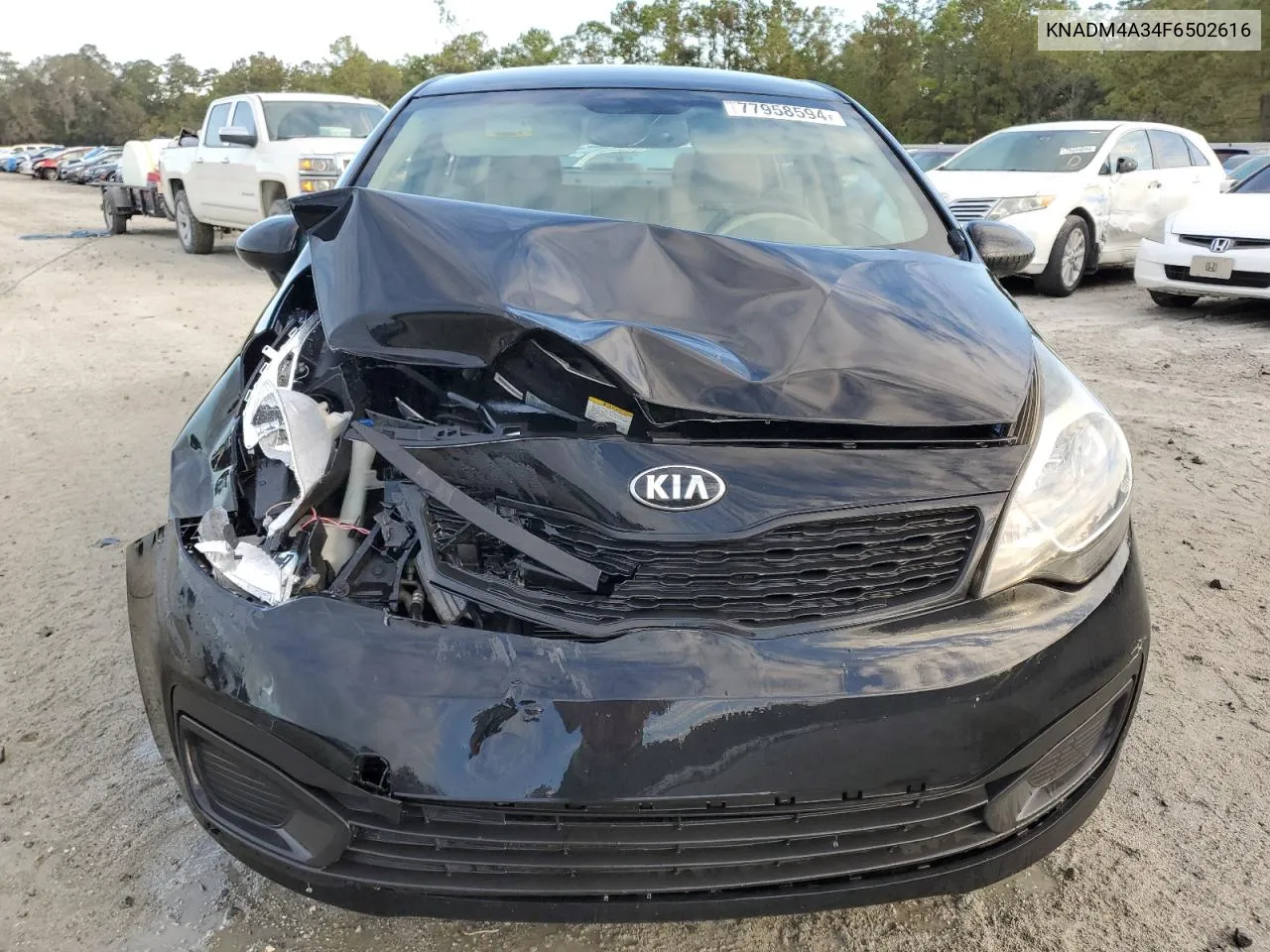 2015 Kia Rio Lx VIN: KNADM4A34F6502616 Lot: 77958594