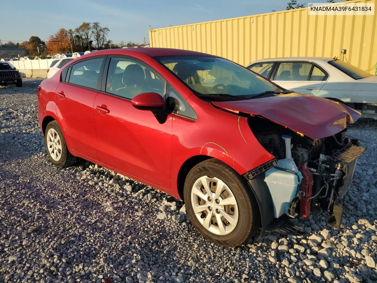 2015 Kia Rio Lx VIN: KNADM4A39F6431834 Lot: 78187604