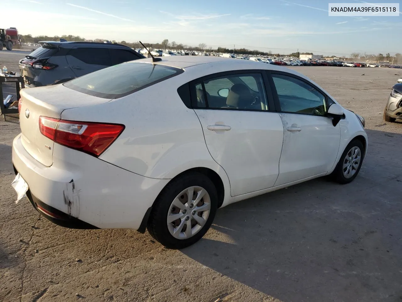 2015 Kia Rio Lx VIN: KNADM4A39F6515118 Lot: 78588734