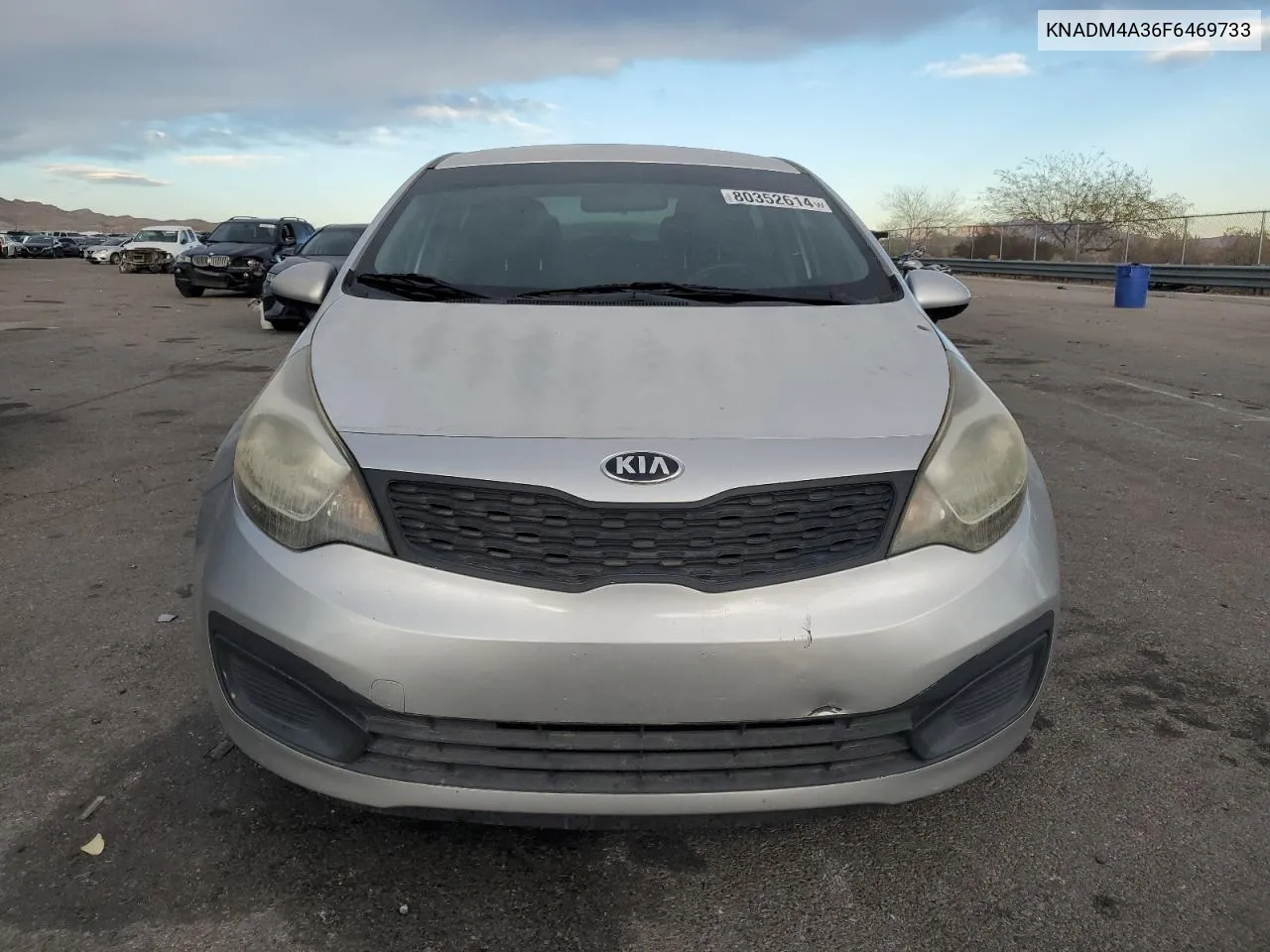 2015 Kia Rio Lx VIN: KNADM4A36F6469733 Lot: 80352614