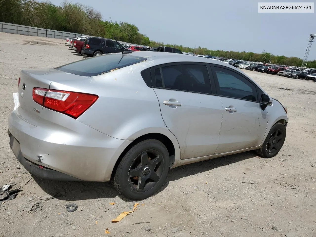 2016 Kia Rio Ex VIN: KNADN4A38G6624734 Lot: 49976624