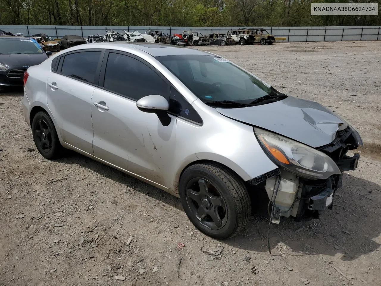 2016 Kia Rio Ex VIN: KNADN4A38G6624734 Lot: 49976624