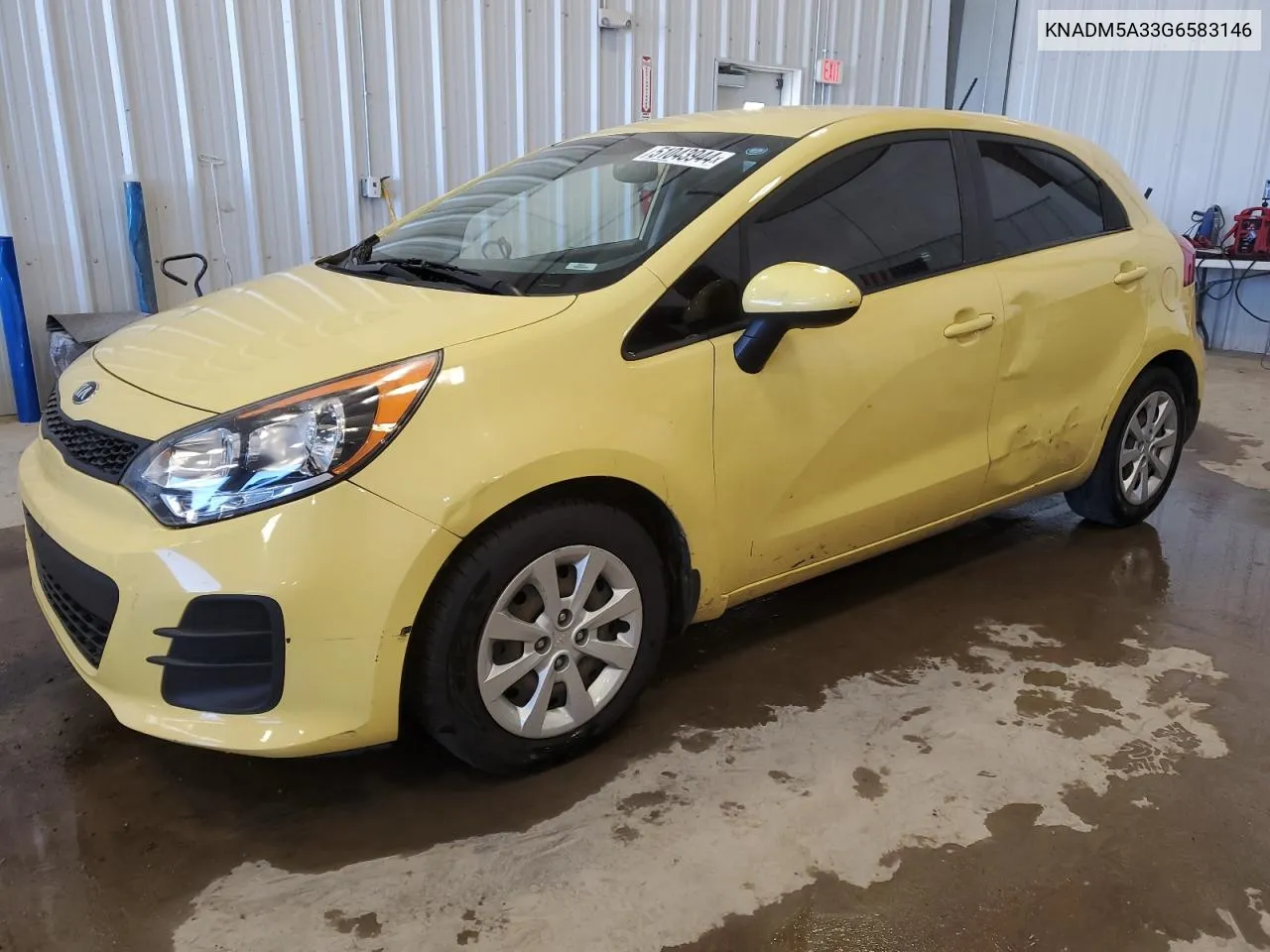 2016 Kia Rio Lx VIN: KNADM5A33G6583146 Lot: 51043944