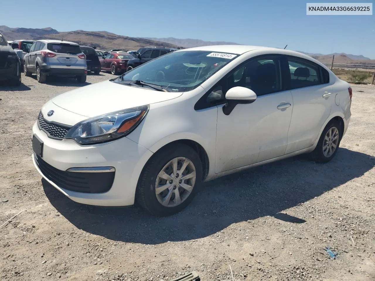 2016 Kia Rio Lx VIN: KNADM4A33G6639225 Lot: 55574814