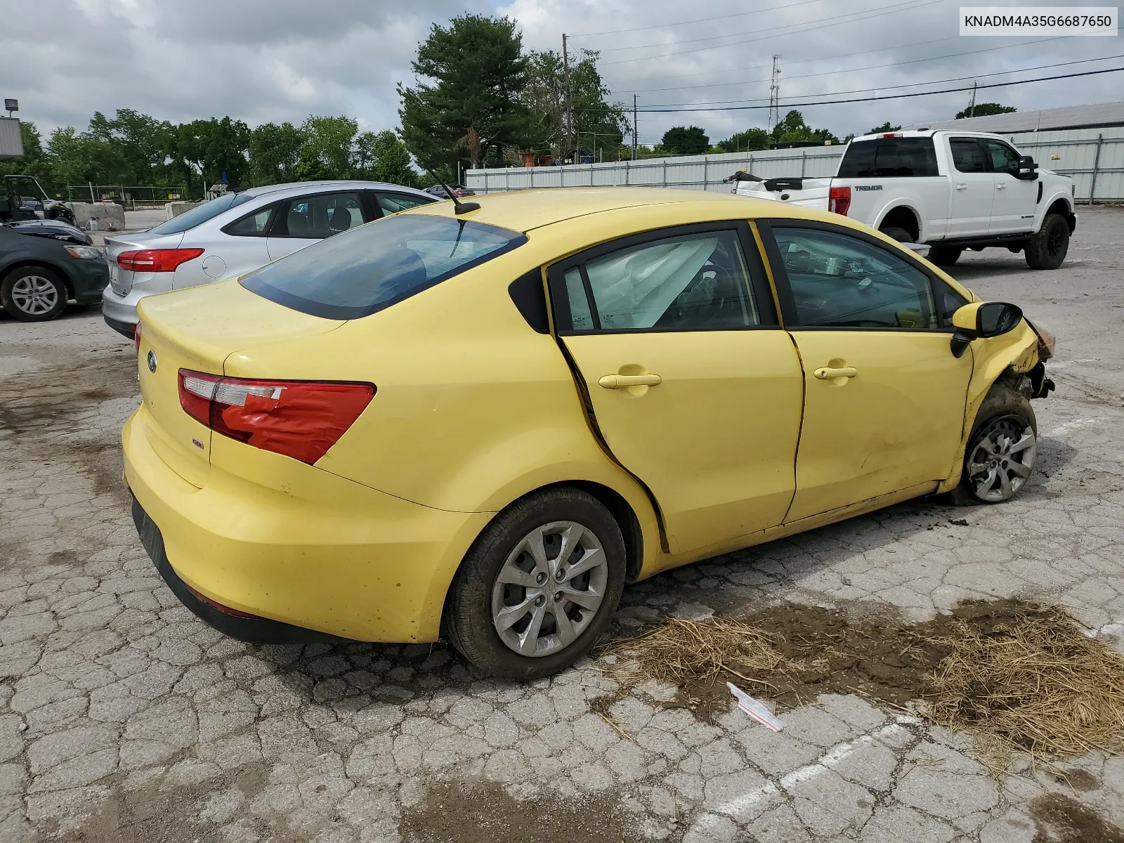 2016 Kia Rio Lx VIN: KNADM4A35G6687650 Lot: 57118654