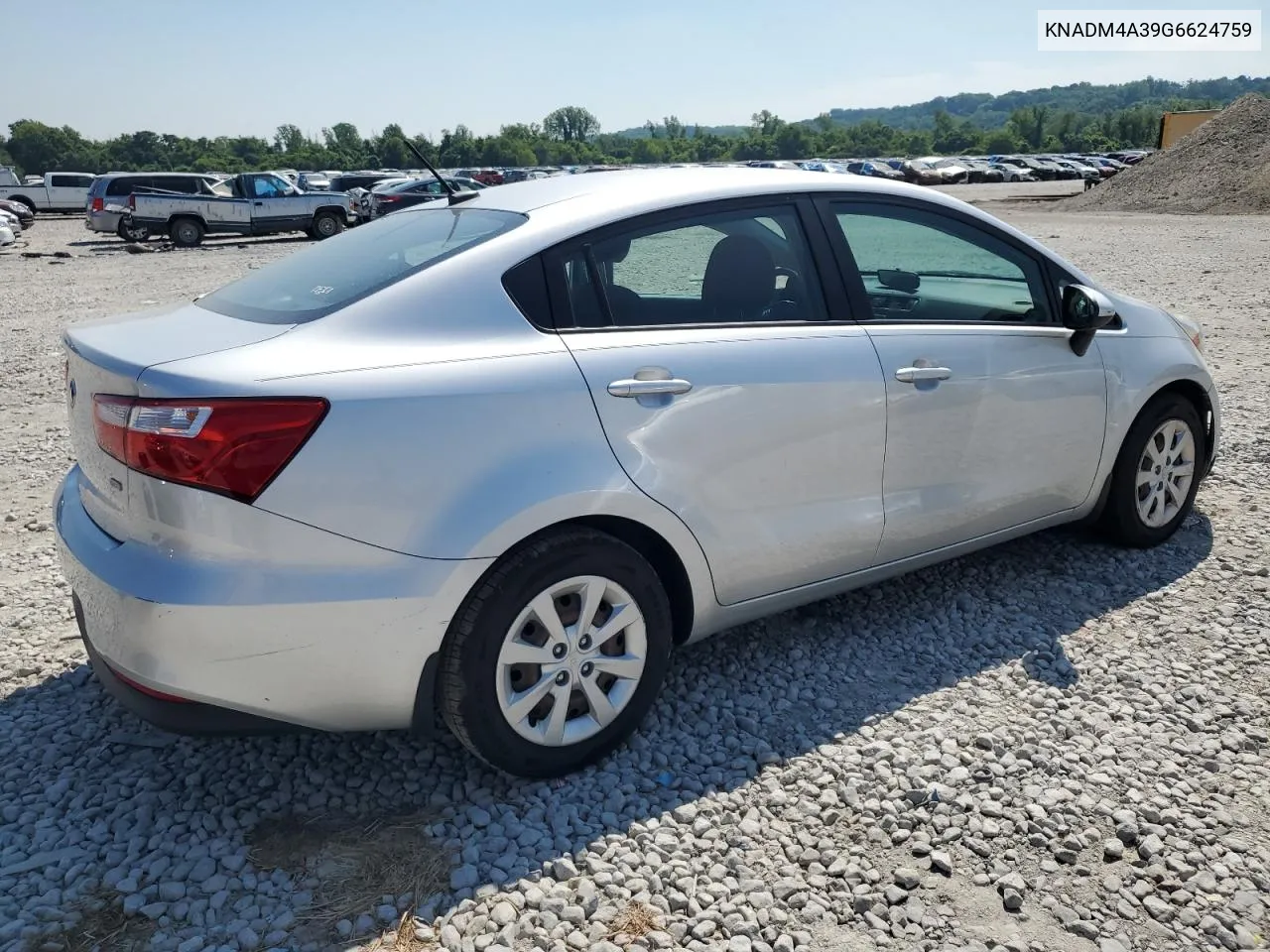 2016 Kia Rio Lx VIN: KNADM4A39G6624759 Lot: 58984924