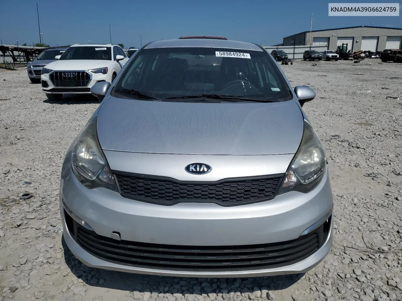 2016 Kia Rio Lx VIN: KNADM4A39G6624759 Lot: 58984924