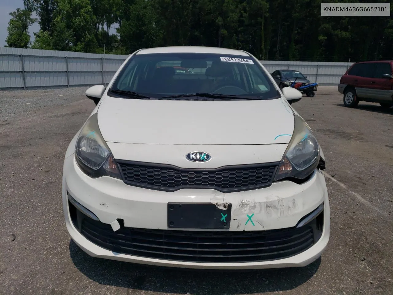 2016 Kia Rio Lx VIN: KNADM4A36G6652101 Lot: 62419244