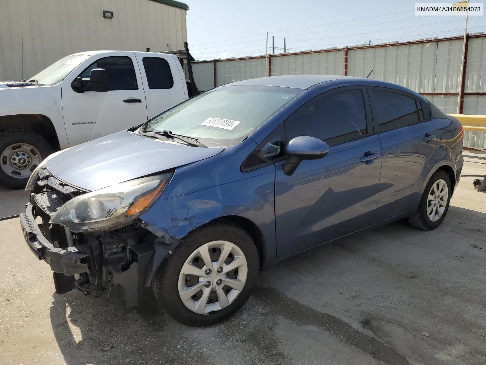 2016 Kia Rio Lx VIN: KNADM4A34G6654073 Lot: 63037894