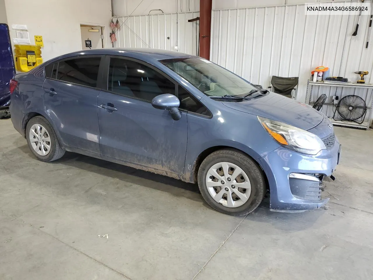 2016 Kia Rio Lx VIN: KNADM4A34G6586924 Lot: 63918274