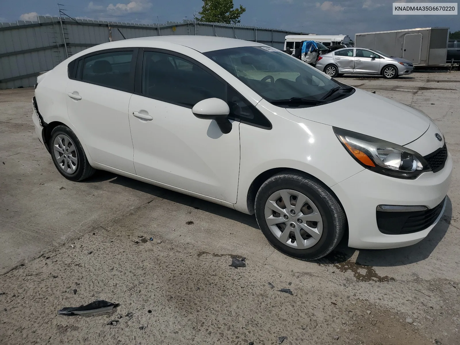 2016 Kia Rio Lx VIN: KNADM4A35G6670220 Lot: 64418794