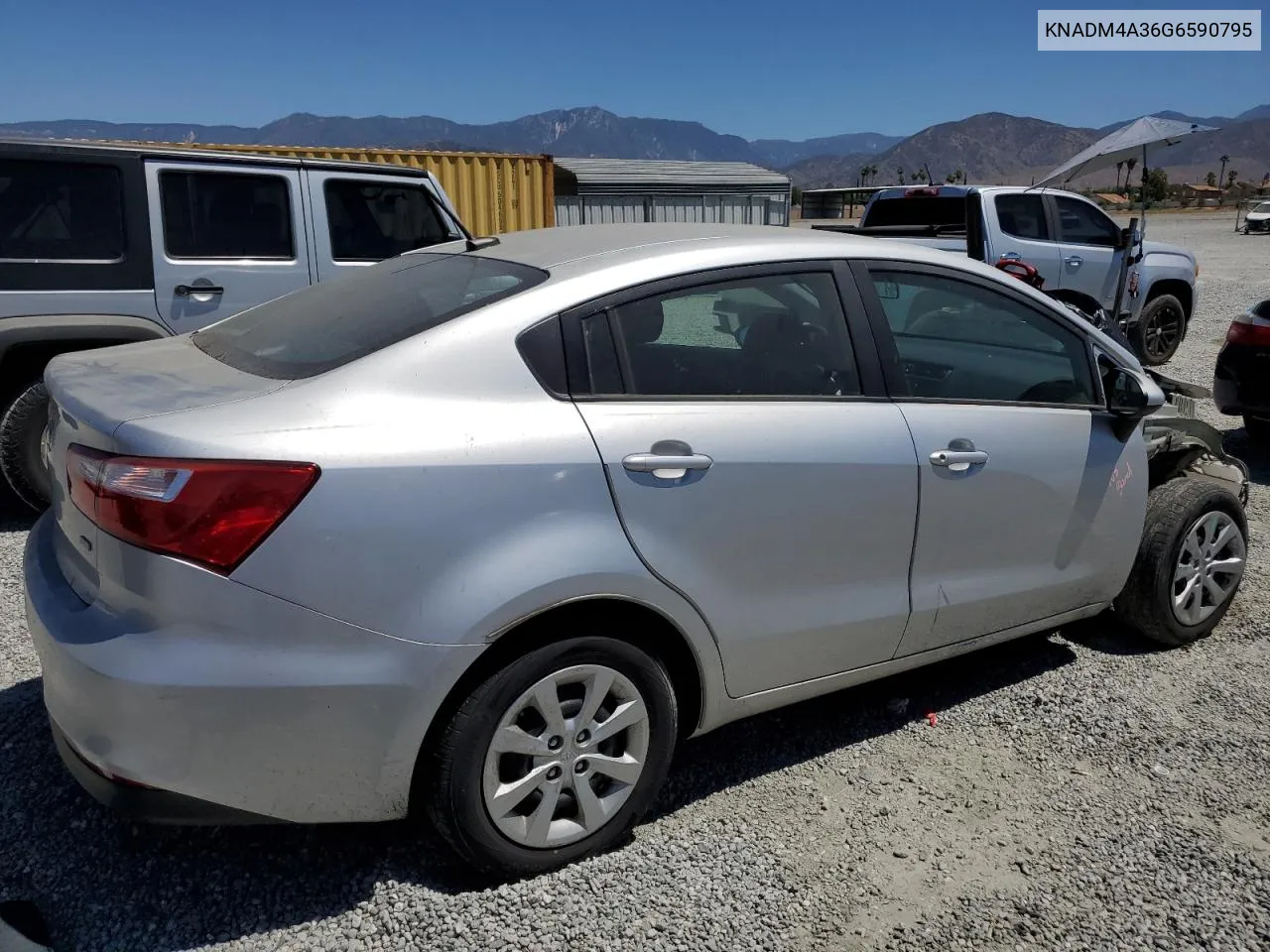 2016 Kia Rio Lx VIN: KNADM4A36G6590795 Lot: 65055084