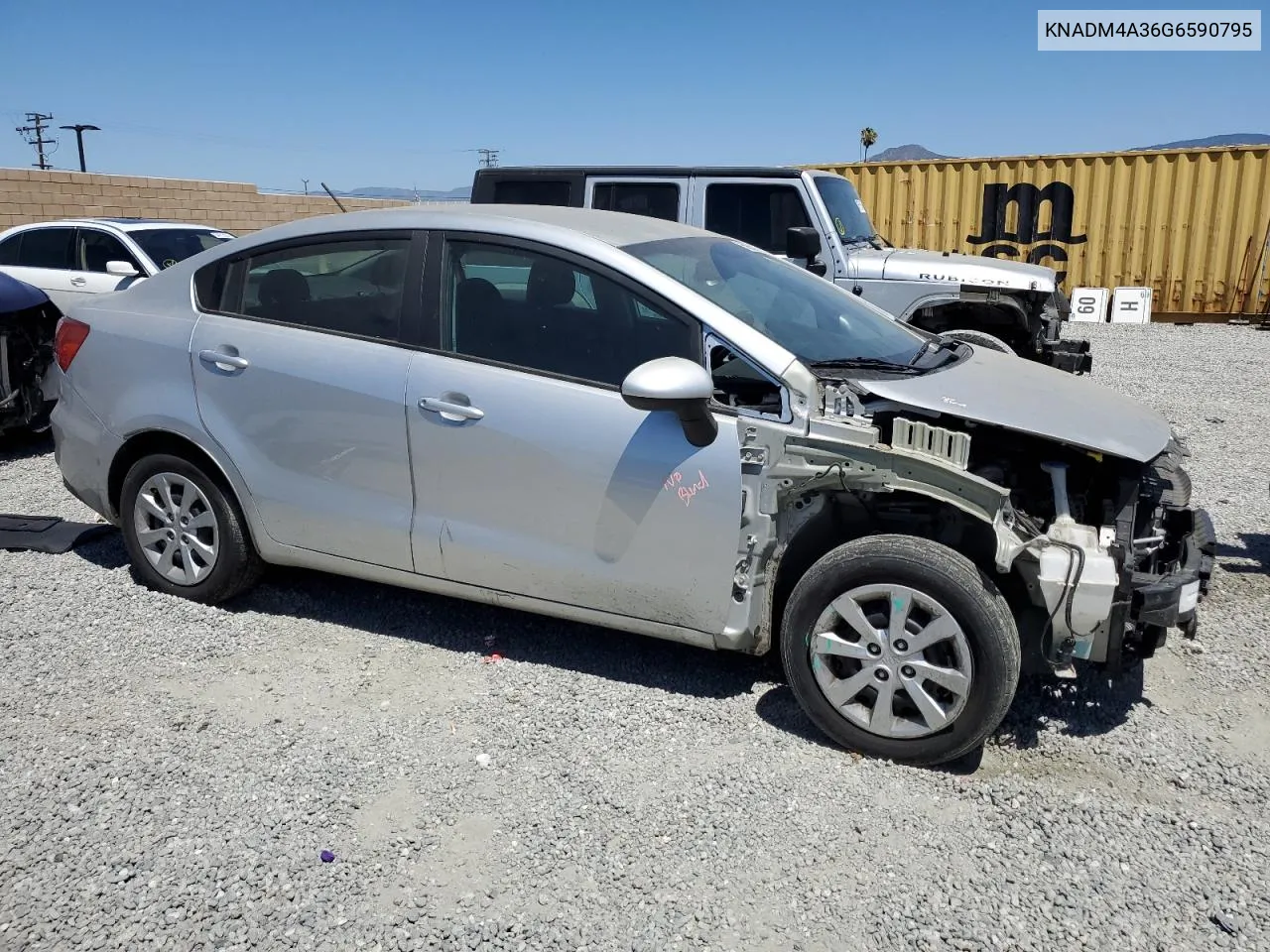 2016 Kia Rio Lx VIN: KNADM4A36G6590795 Lot: 65055084